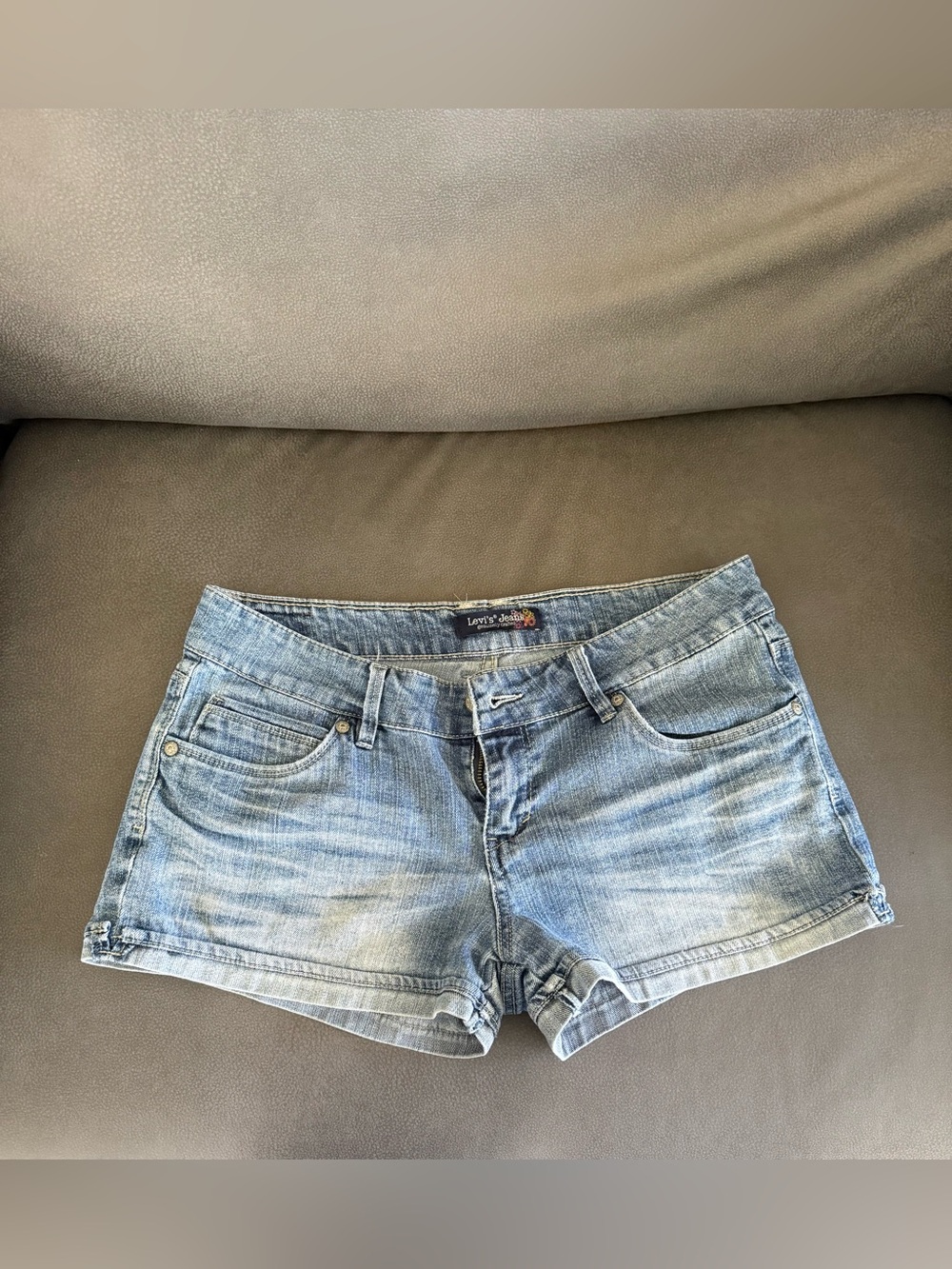 Levi's Faded Light Blue Denim Shorts